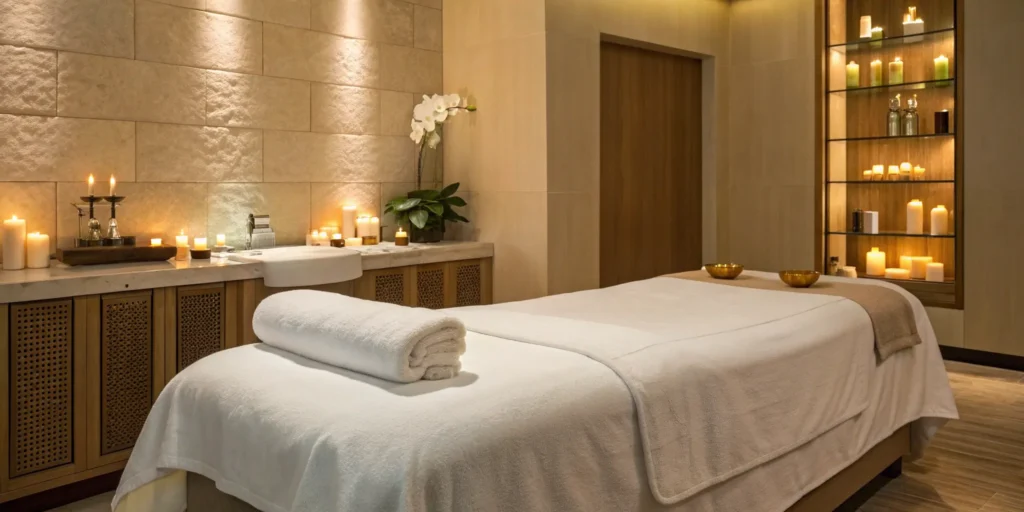 A professional med spa room for a HydraFacial, where quality and expertise influence the price.