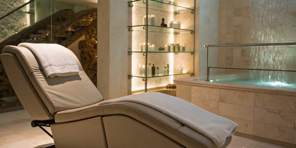 A spa treatment chair prepared for a client deciding if a HydraFacial is worth it.