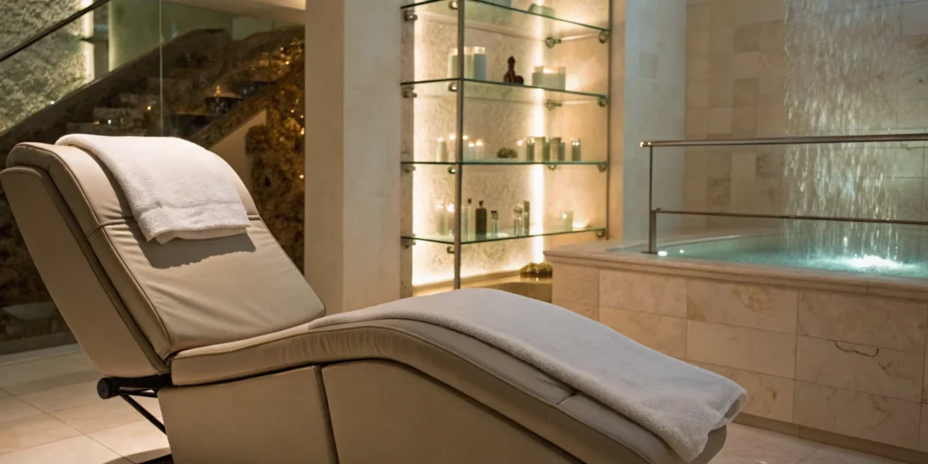 A spa treatment chair prepared for a client deciding if a HydraFacial is worth it.