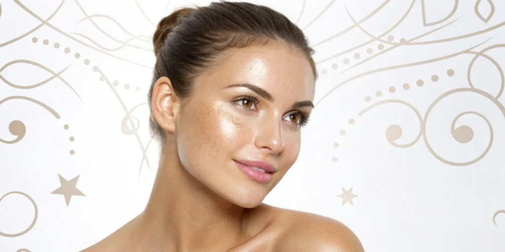 Woman with firm, glowing skin after one of the best facial skin tightening treatments.