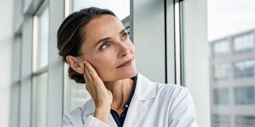 A dermatologist considers the best methods for improving skin texture.