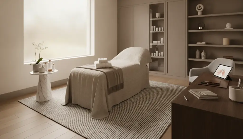 Luxury med spa Pittsburgh treatment room in Sewickley for med spa pittsburgh care