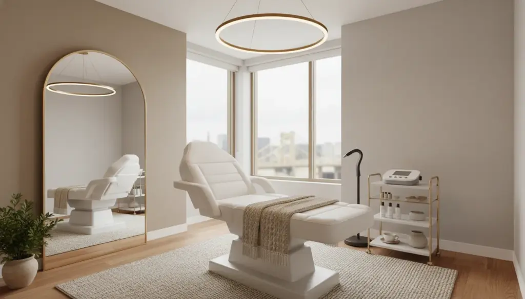 Elegant Pittsburgh med spa treatment room for Morpheus8 RF microneedling
